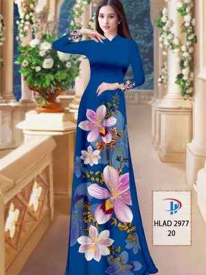 Vải Áo Dài Hoa In 3D AD HLAD2977 47